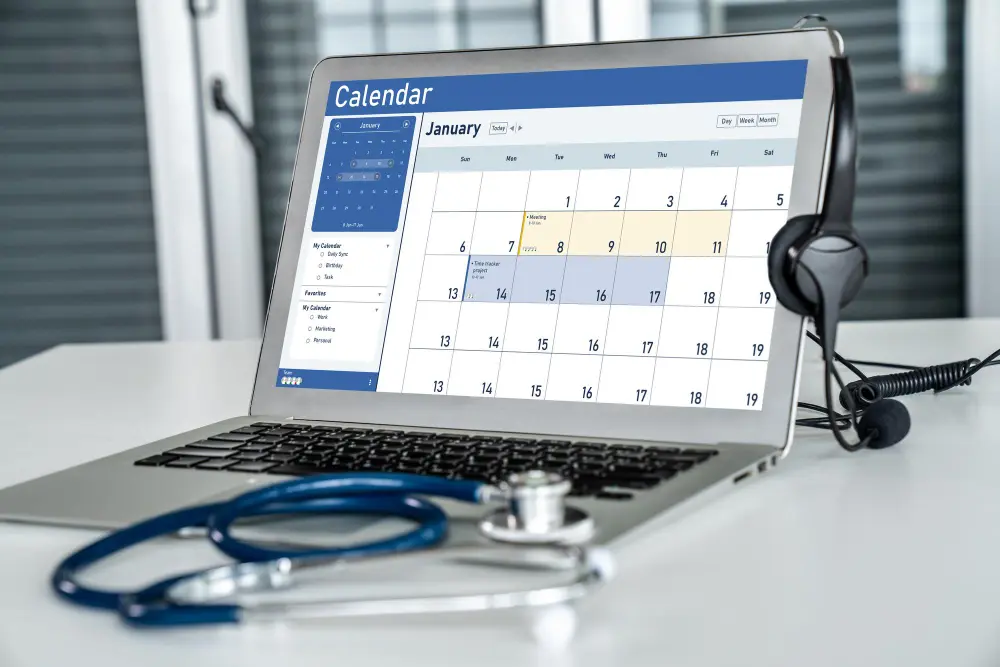 Patient speaking with a healthcare provider about an appointment