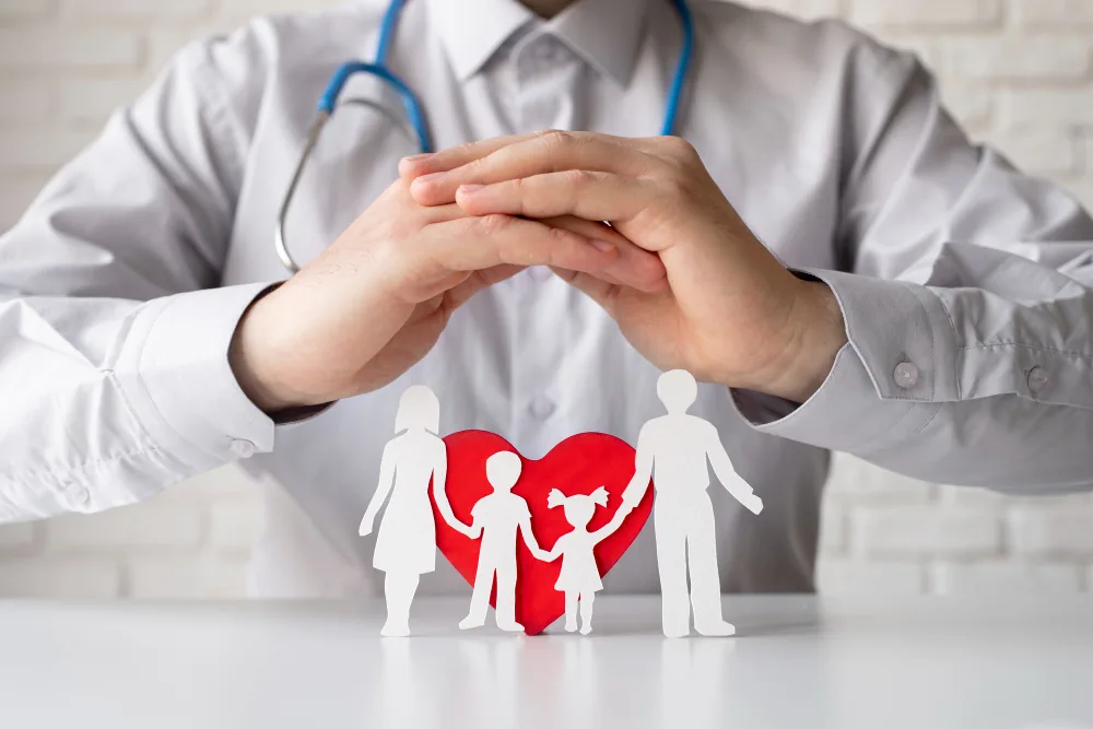 Family health and preventive healthcare concept