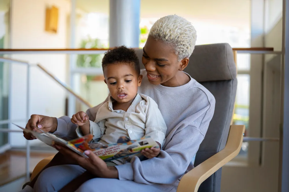 Healthcare provider offering support during a family health discussion
