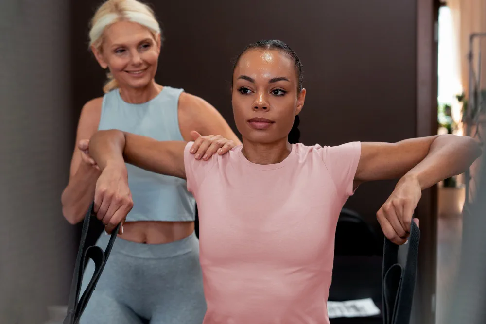 Guided fitness session supporting healthy weight loss goals